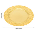 100-Piece Charger Plates Set, Gold Round Western Snack Platters with Patterns, Reusable Serving Plate for Birthday Parties, Holidays, Weddings
